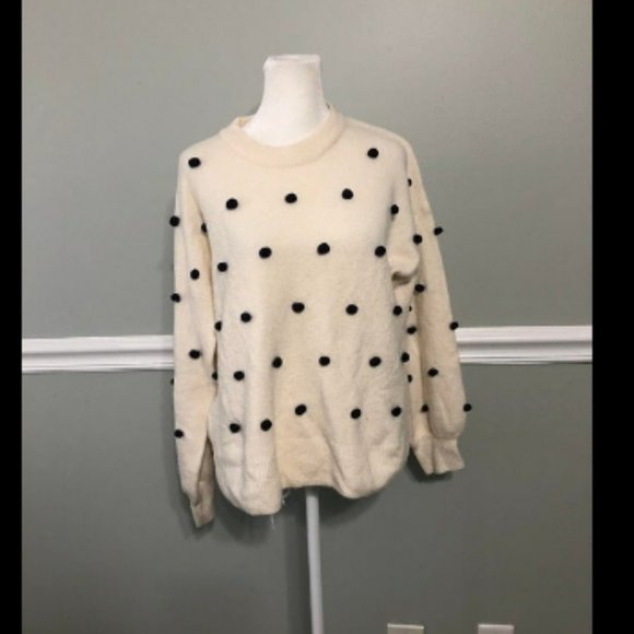 Madewell Sweaters - Madewell Pom Pom Brockton Bobble Sweater Sz S